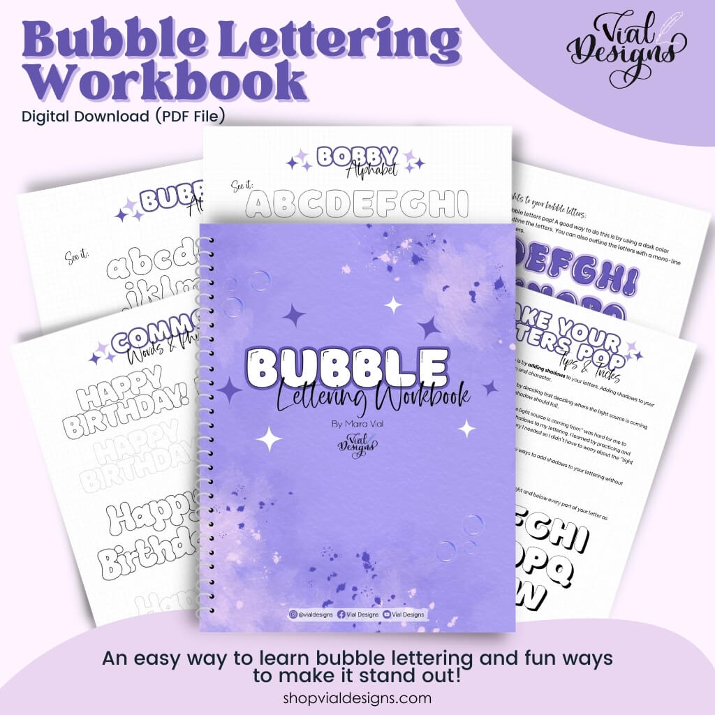 how to do bubble lettering workbook for beginners