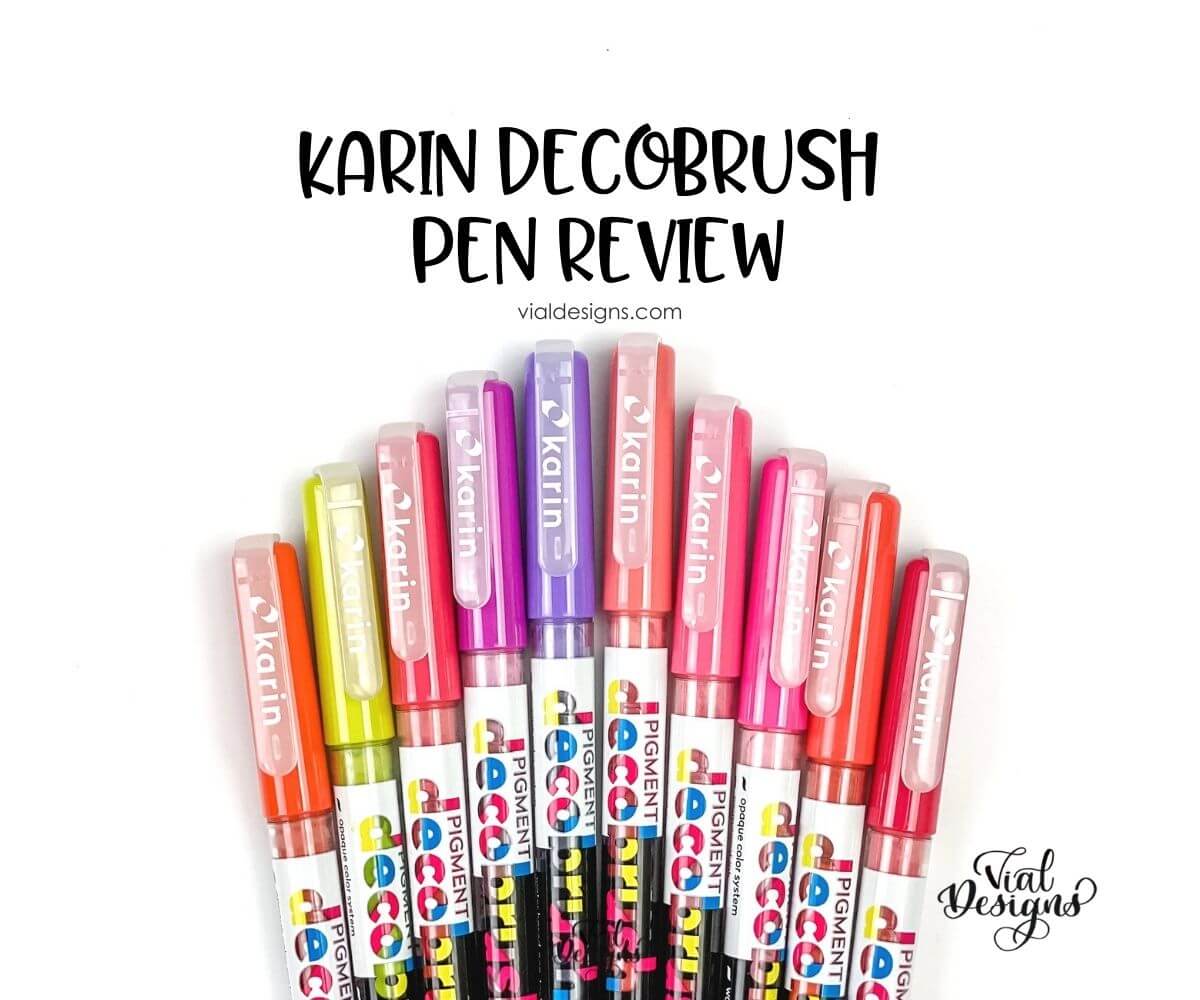 Comparison: Karin Brush Marker Pro vs. Karin Pigment Decobrush Brush  Lettering Demo 