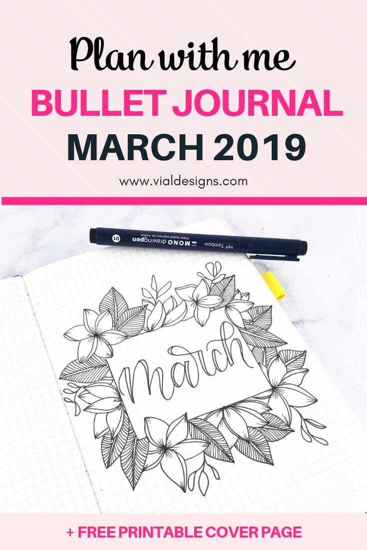 Bullet Journal Monthly Cover Pages Set - Cute Little Paper