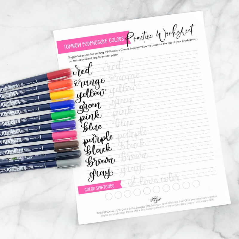Fudenosuke Colors Calligraphy Brush Pens Pack - Home