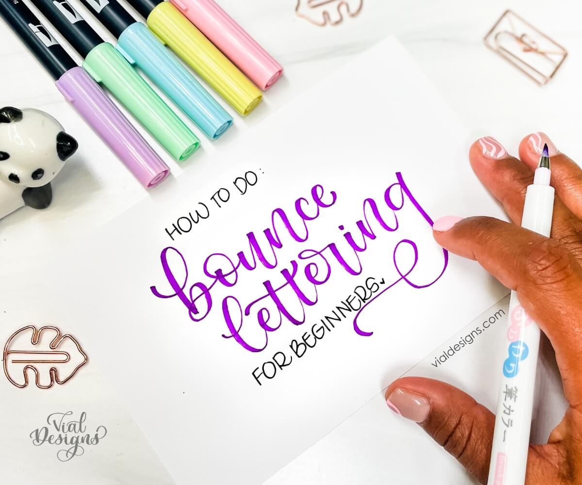 How To Do Bounce Lettering For Beginners